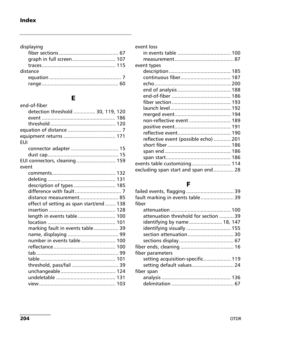 EXFO OTDR 2 User Manual | Page 212 / 219