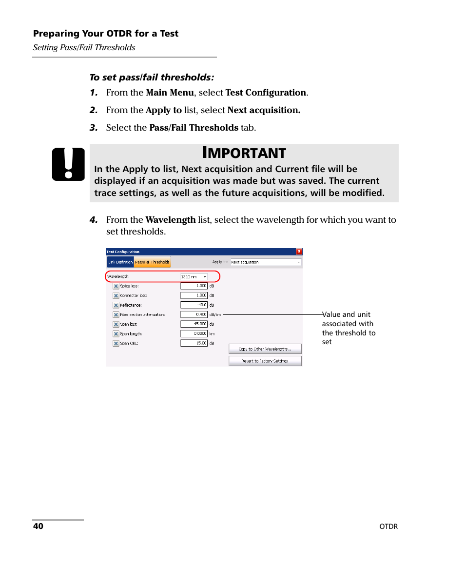 Mportant | EXFO OTDR 2 User Manual | Page 48 / 219