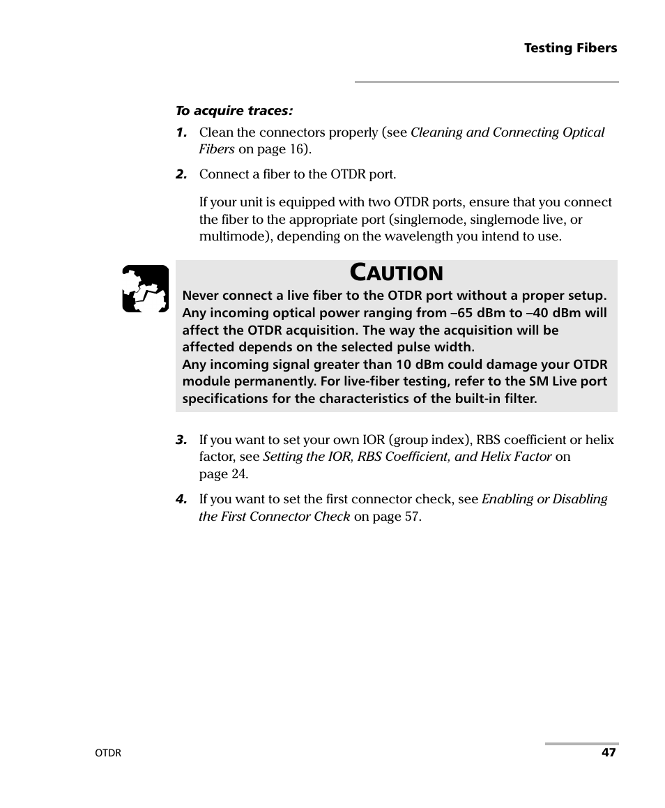 Aution | EXFO OTDR 2 User Manual | Page 55 / 219