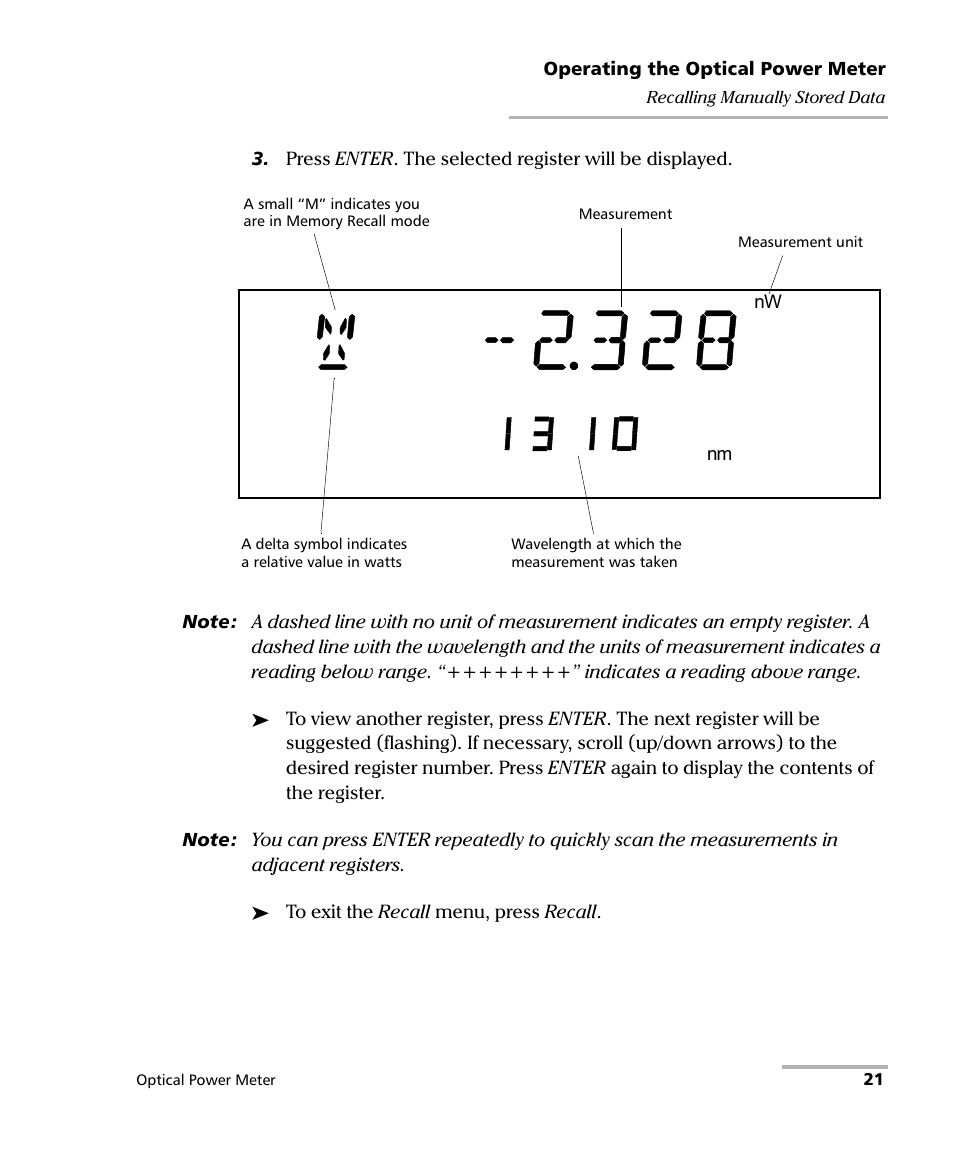 EXFO PM-1100 Optical Power Meter User Manual | Page 31 / 111
