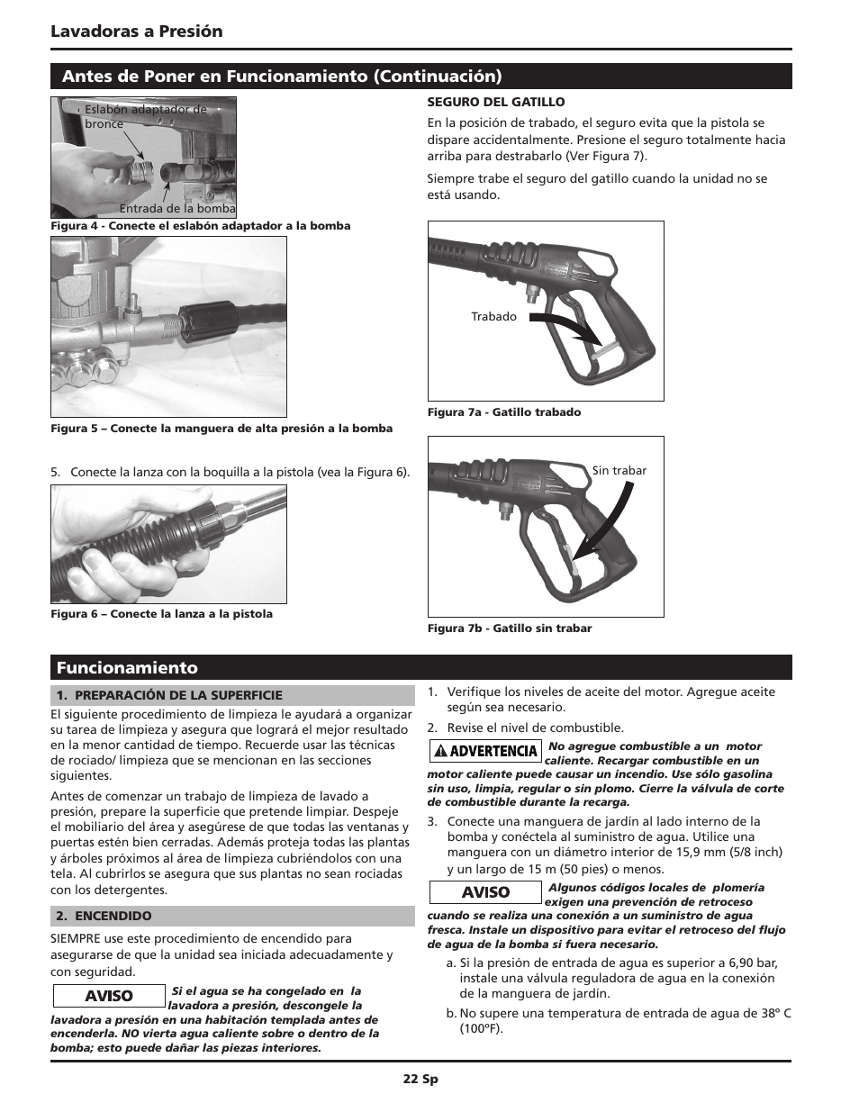 Lavadoras a presión | Campbell Hausfeld IN469403AV User Manual | Page 22 / 32