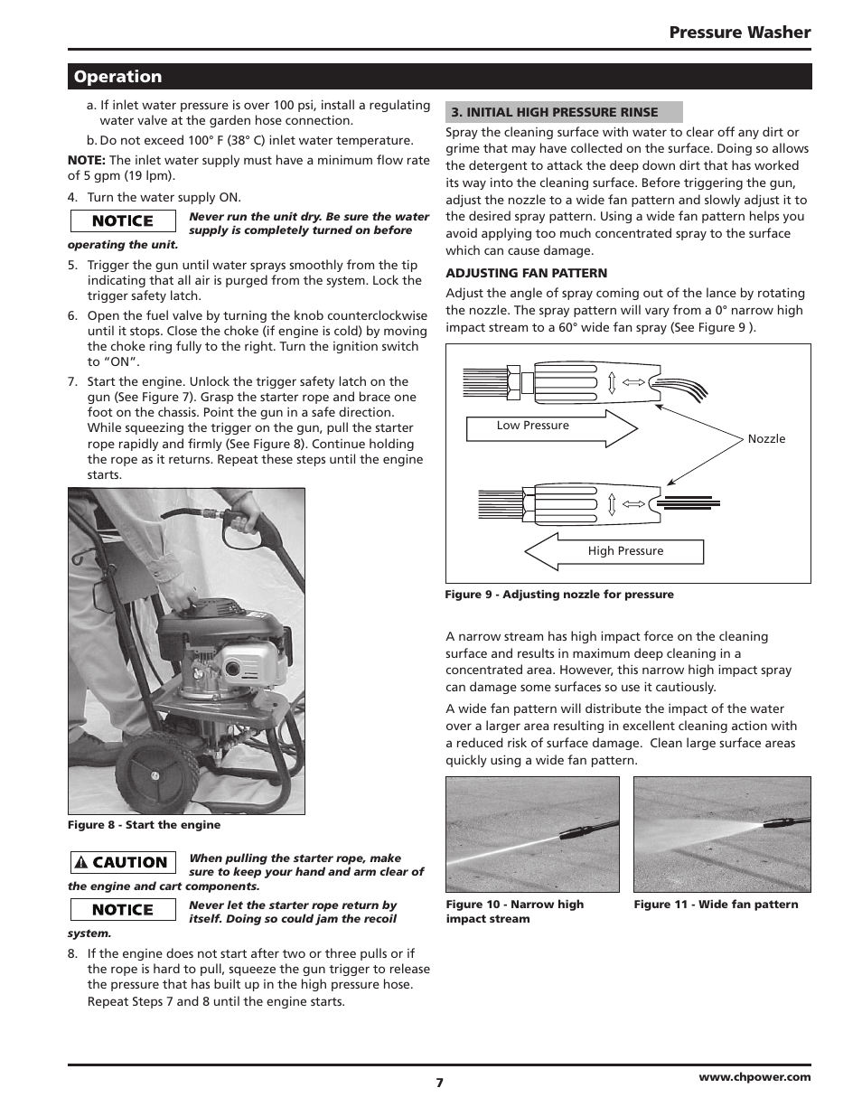 Pressure washer, Operation | Campbell Hausfeld IN469403AV User Manual | Page 7 / 32