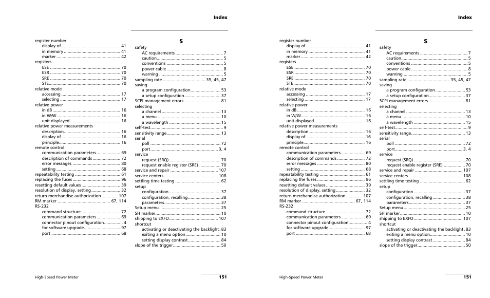 EXFO PM-1600 High-Speed Power Meter User Manual | Page 161 / 162