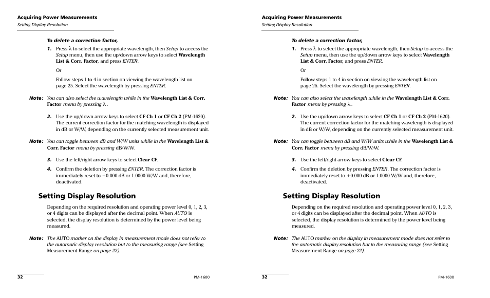 Setting display resolution | EXFO PM-1600 High-Speed Power Meter User Manual | Page 42 / 162