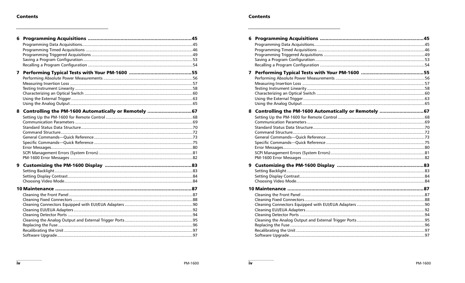 EXFO PM-1600 High-Speed Power Meter User Manual | Page 6 / 162