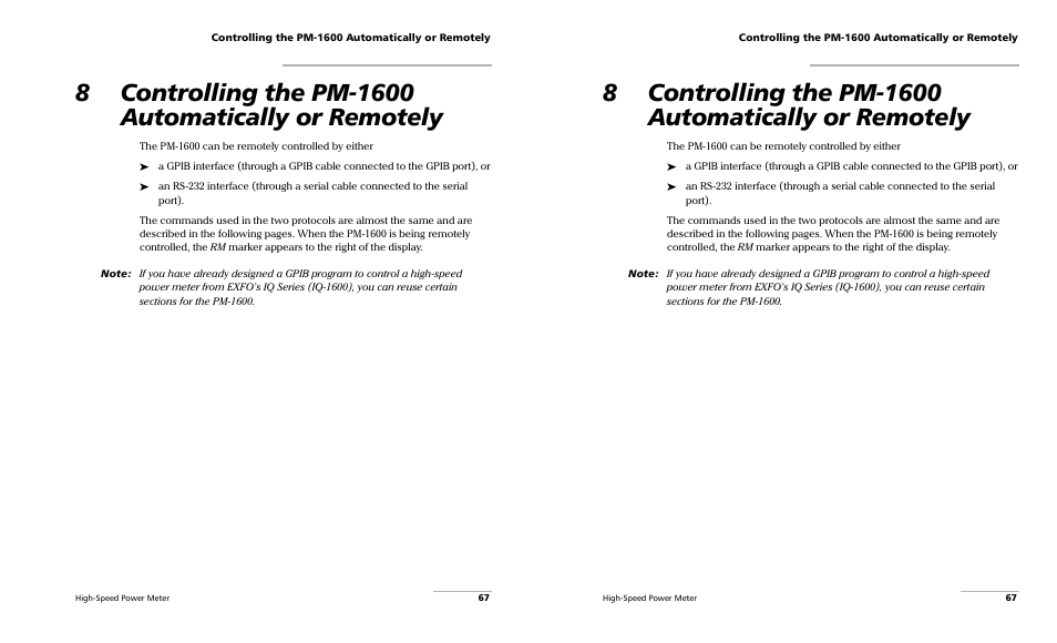 EXFO PM-1600 High-Speed Power Meter User Manual | Page 77 / 162