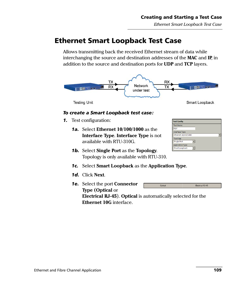 Ethernet smart loopback test case | EXFO RTU 310-310G IP Services Test Head User Manual | Page 121 / 547