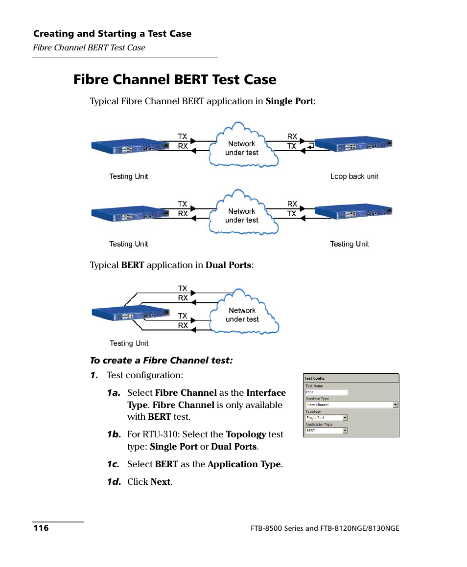 Fibre channel bert test case | EXFO RTU 310-310G IP Services Test Head User Manual | Page 128 / 547