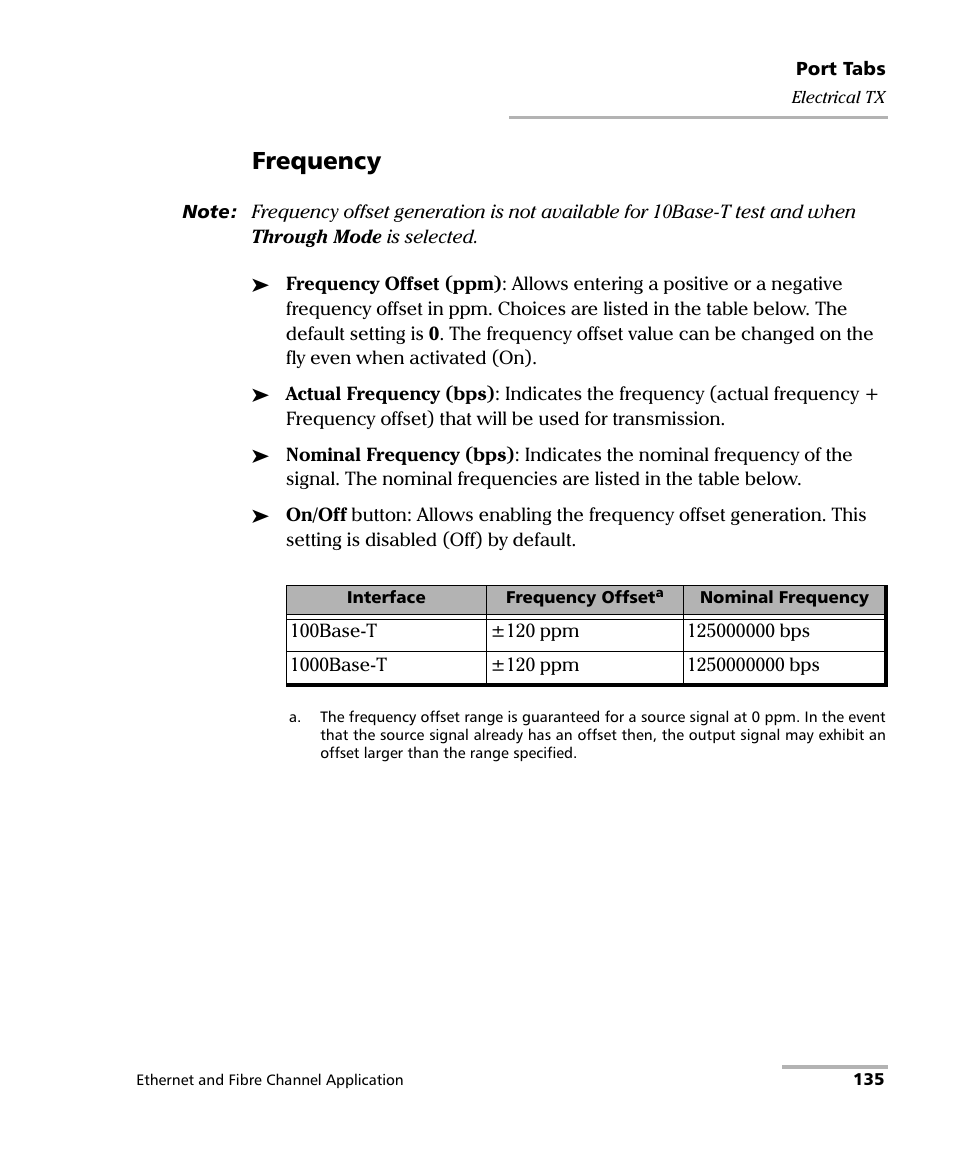 Frequency | EXFO RTU 310-310G IP Services Test Head User Manual | Page 147 / 547