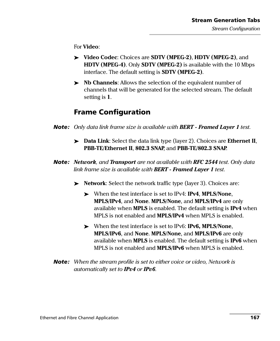 Frame configuration | EXFO RTU 310-310G IP Services Test Head User Manual | Page 179 / 547