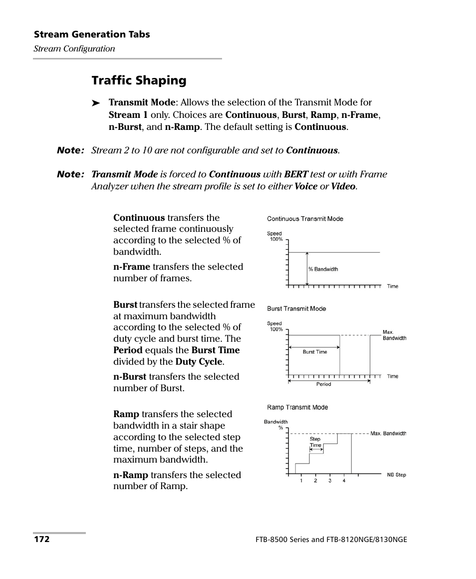 Traffic shaping | EXFO RTU 310-310G IP Services Test Head User Manual | Page 184 / 547