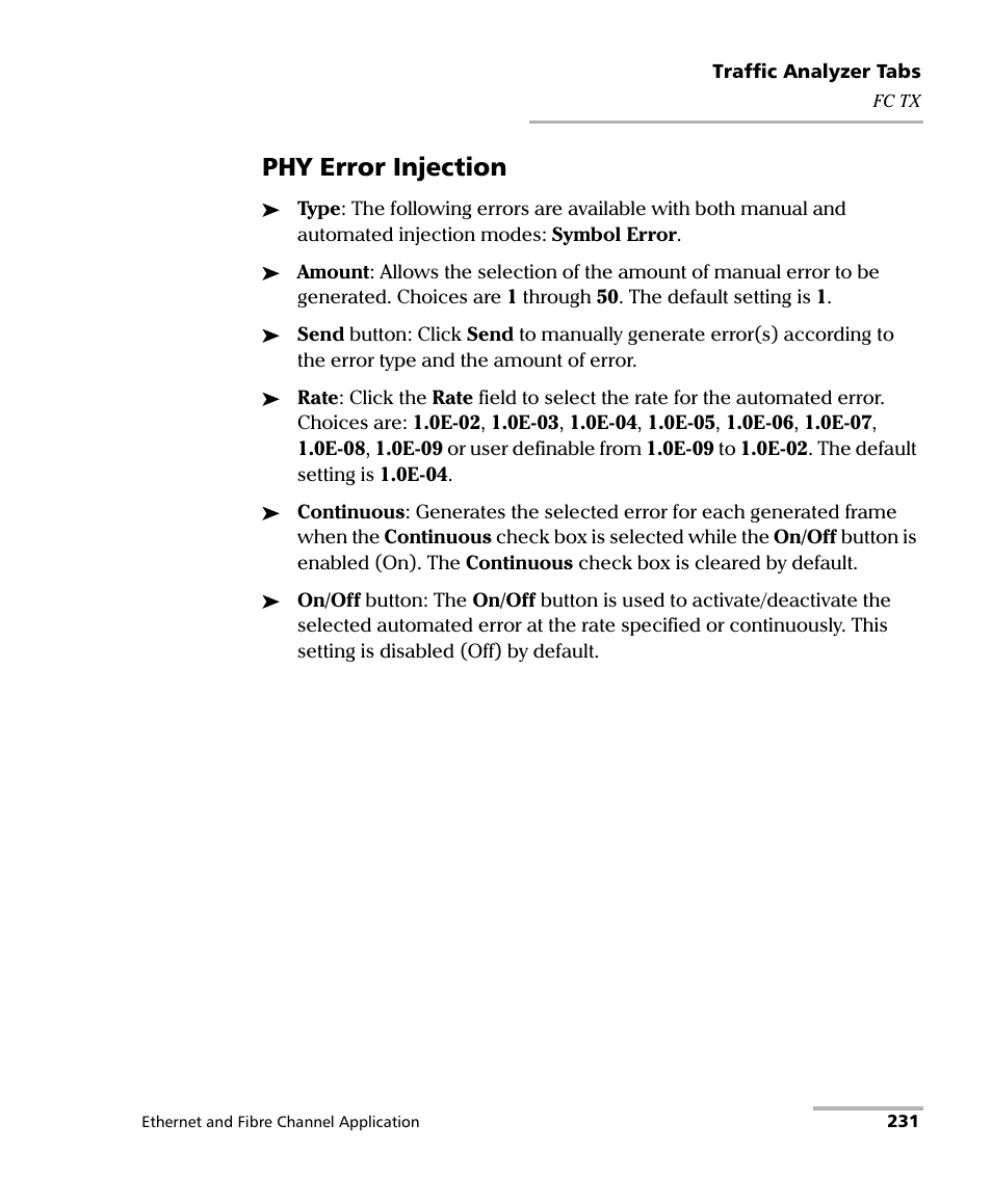 Phy error injection | EXFO RTU 310-310G IP Services Test Head User Manual | Page 243 / 547