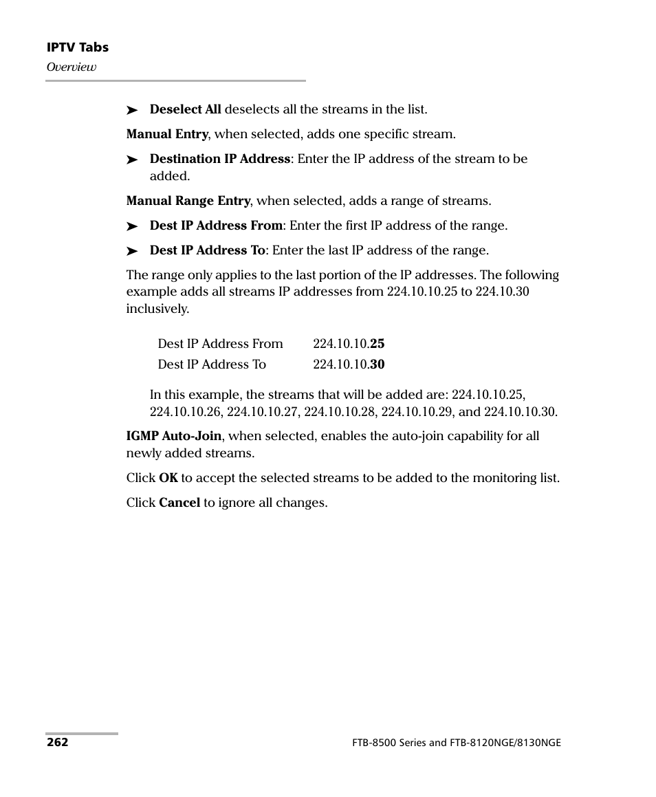 EXFO RTU 310-310G IP Services Test Head User Manual | Page 274 / 547