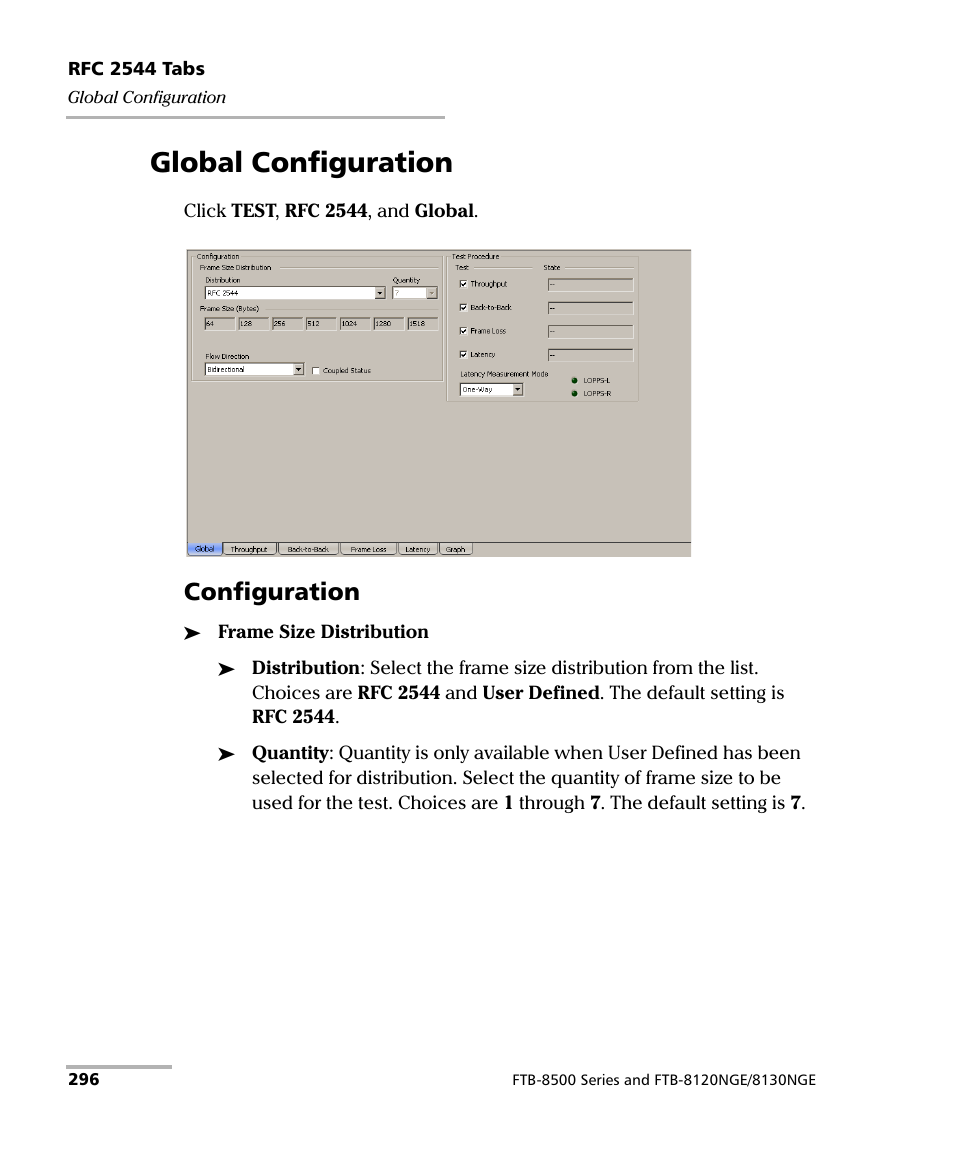 Global configuration, Configuration | EXFO RTU 310-310G IP Services Test Head User Manual | Page 308 / 547