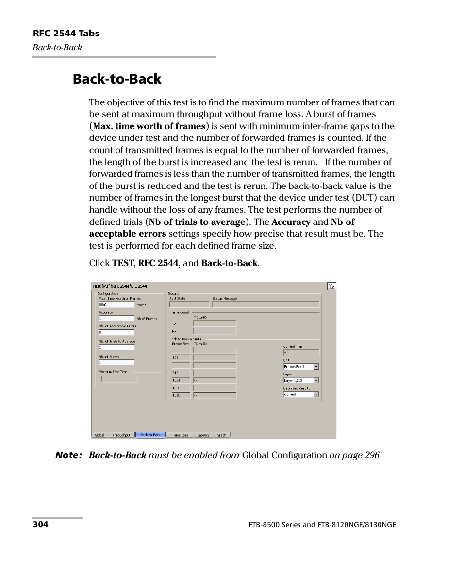 Back-to-back | EXFO RTU 310-310G IP Services Test Head User Manual | Page 316 / 547