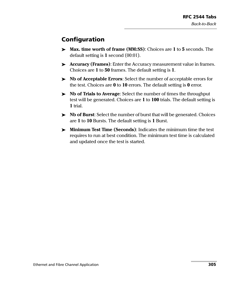 Configuration | EXFO RTU 310-310G IP Services Test Head User Manual | Page 317 / 547