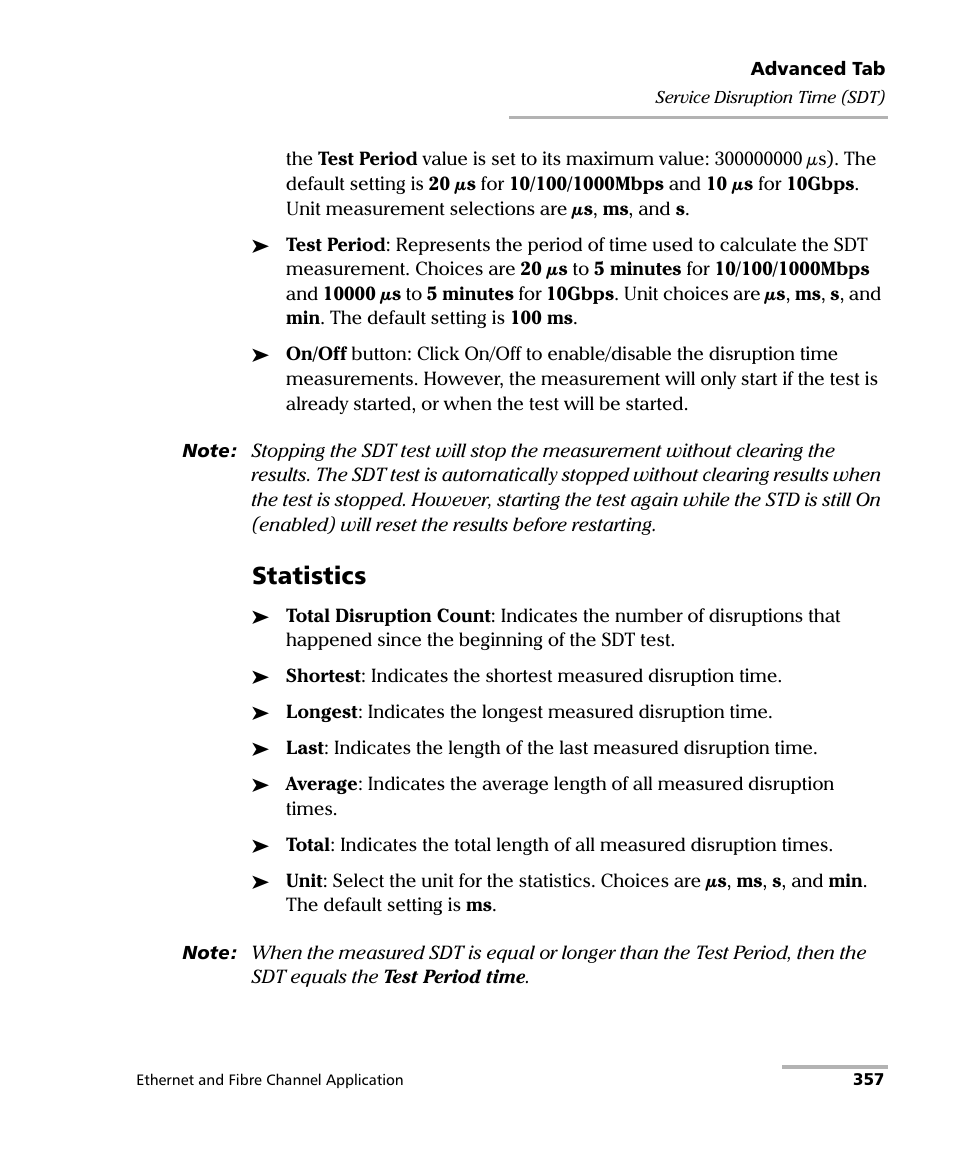 Statistics | EXFO RTU 310-310G IP Services Test Head User Manual | Page 369 / 547