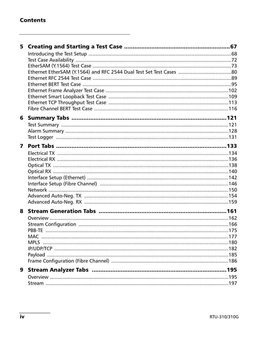 EXFO RTU 310-310G IP Services Test Head User Manual | Page 4 / 547