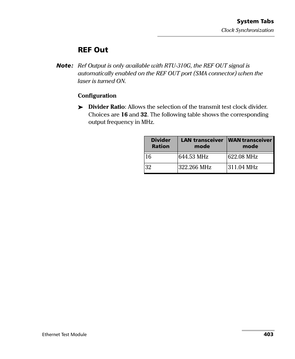 Ref out | EXFO RTU 310-310G IP Services Test Head User Manual | Page 415 / 547