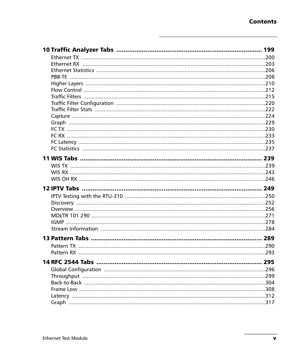 EXFO RTU 310-310G IP Services Test Head User Manual | Page 5 / 547