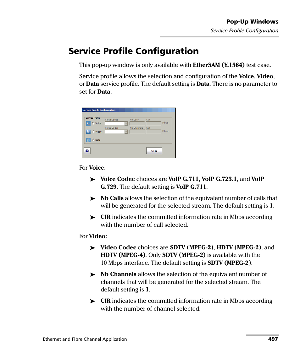 Service profile configuration | EXFO RTU 310-310G IP Services Test Head User Manual | Page 509 / 547