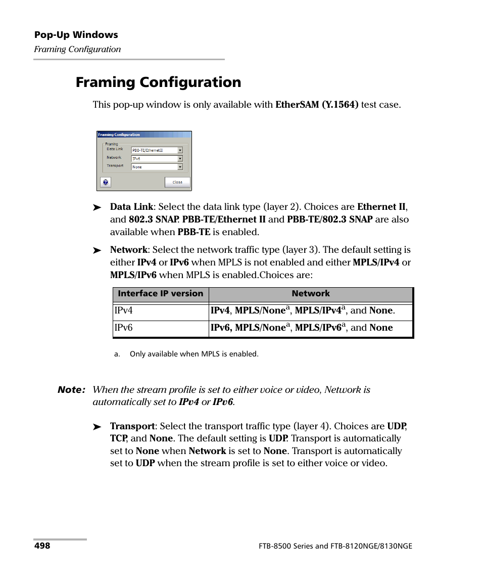 Framing configuration | EXFO RTU 310-310G IP Services Test Head User Manual | Page 510 / 547