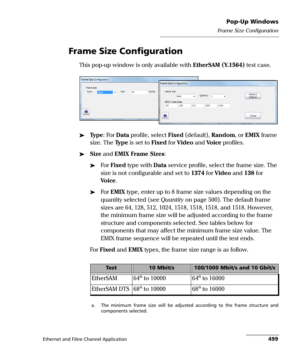 Frame size configuration | EXFO RTU 310-310G IP Services Test Head User Manual | Page 511 / 547