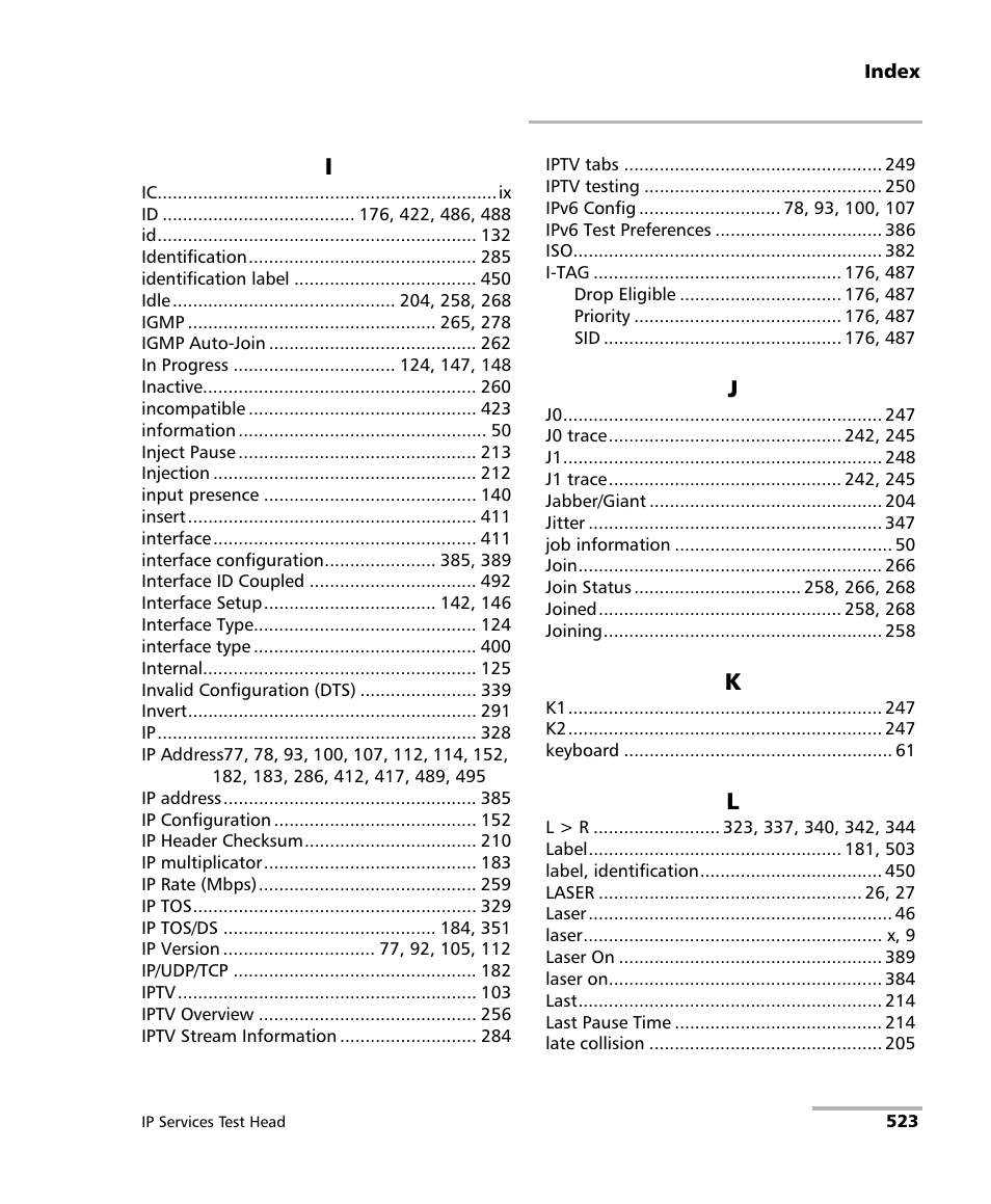 EXFO RTU 310-310G IP Services Test Head User Manual | Page 535 / 547