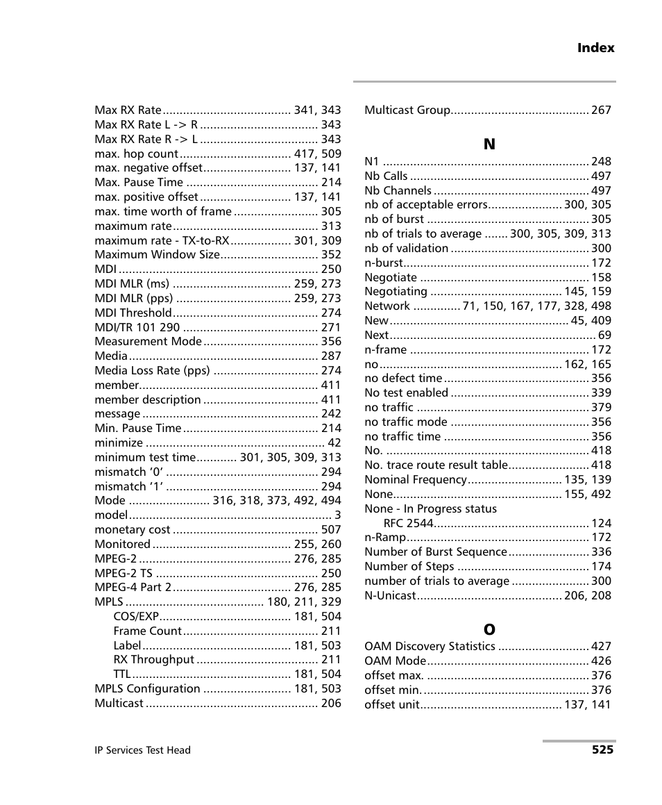 EXFO RTU 310-310G IP Services Test Head User Manual | Page 537 / 547