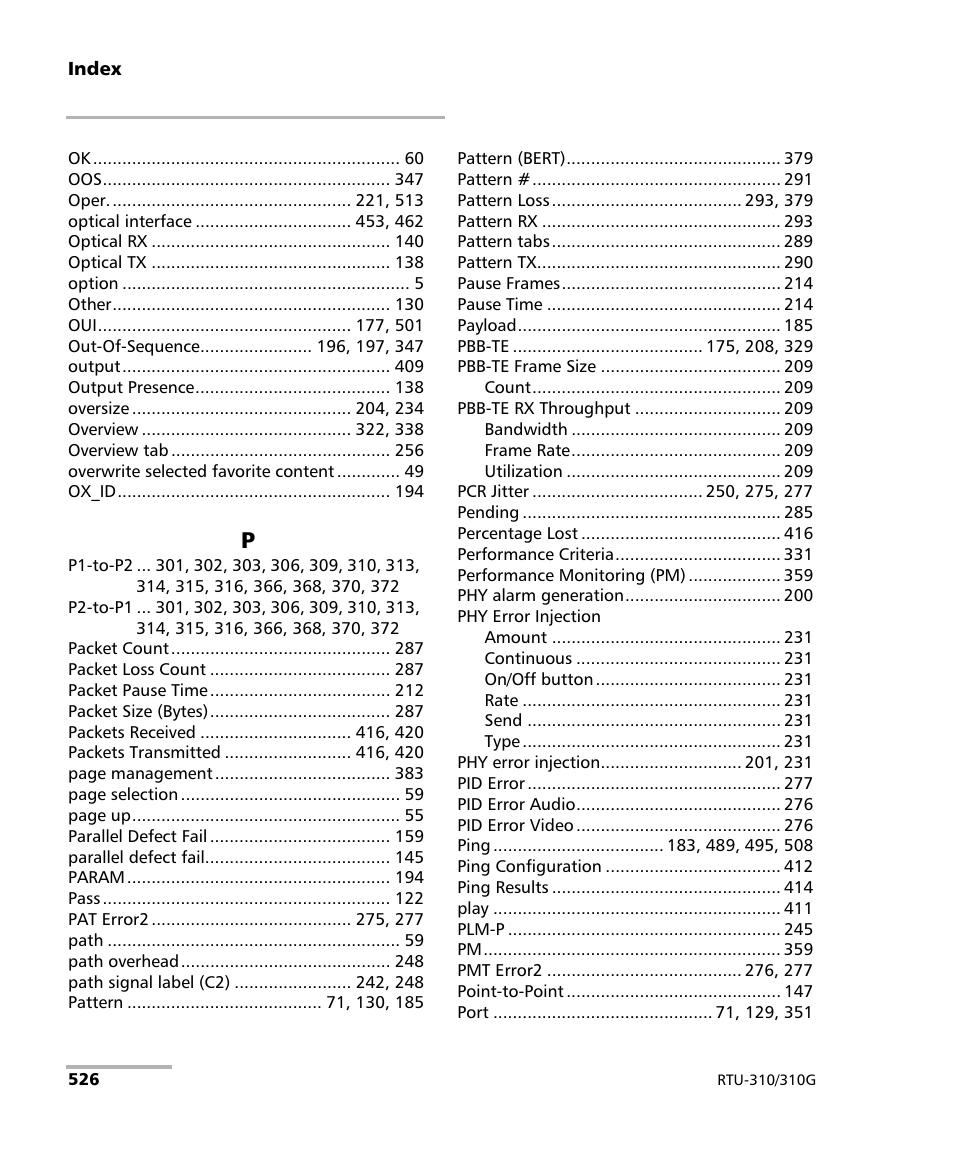 EXFO RTU 310-310G IP Services Test Head User Manual | Page 538 / 547