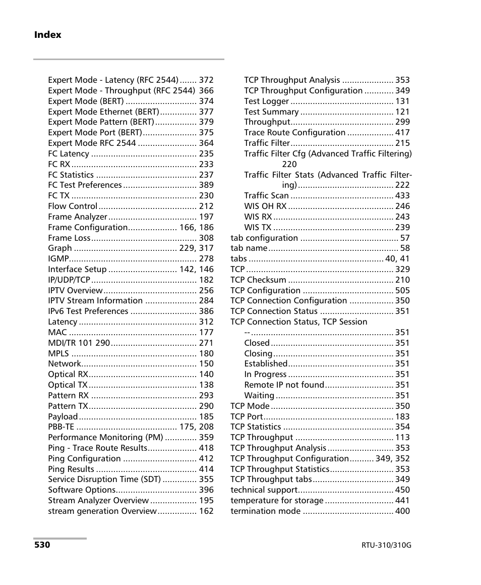 EXFO RTU 310-310G IP Services Test Head User Manual | Page 542 / 547