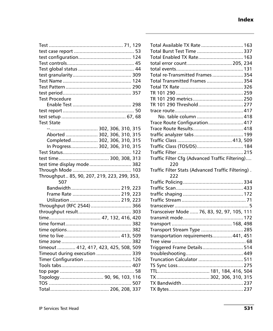 EXFO RTU 310-310G IP Services Test Head User Manual | Page 543 / 547