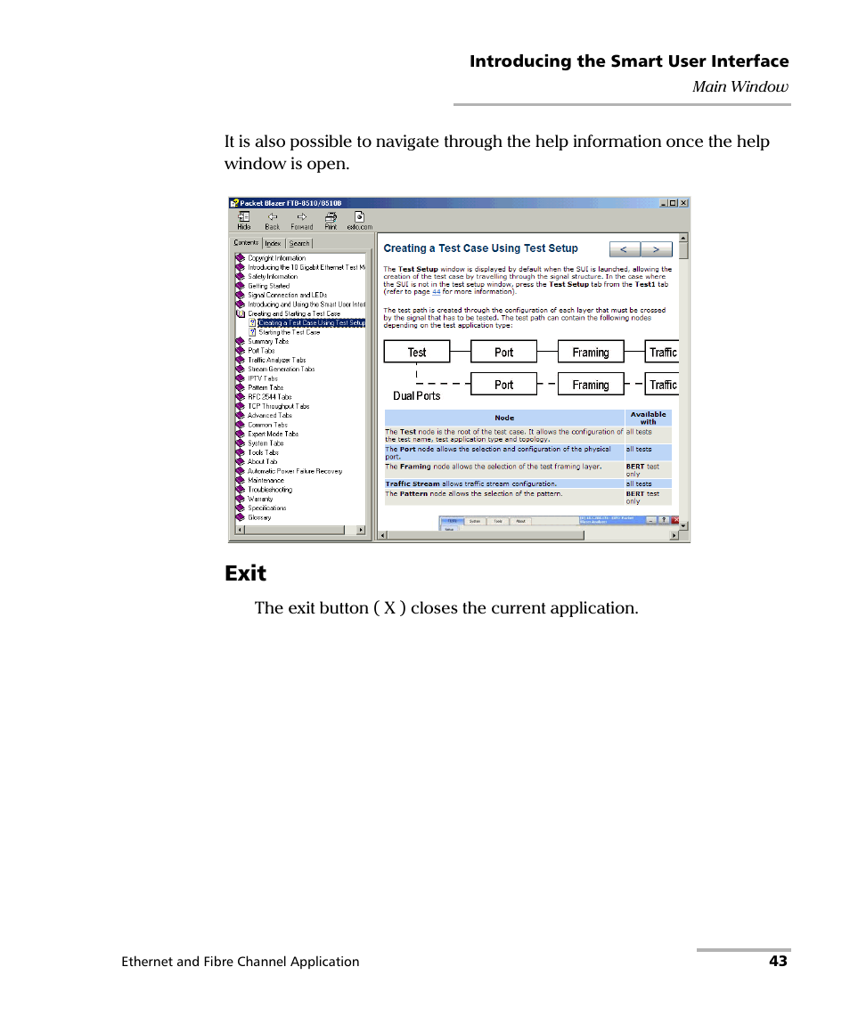 Exit | EXFO RTU 310-310G IP Services Test Head User Manual | Page 55 / 547