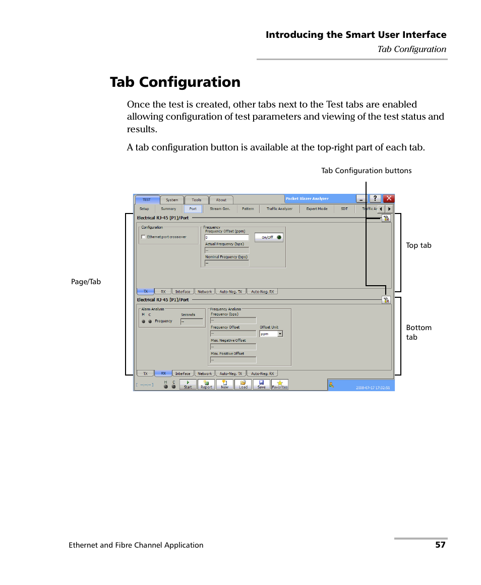 Tab configuration | EXFO RTU 310-310G IP Services Test Head User Manual | Page 69 / 547