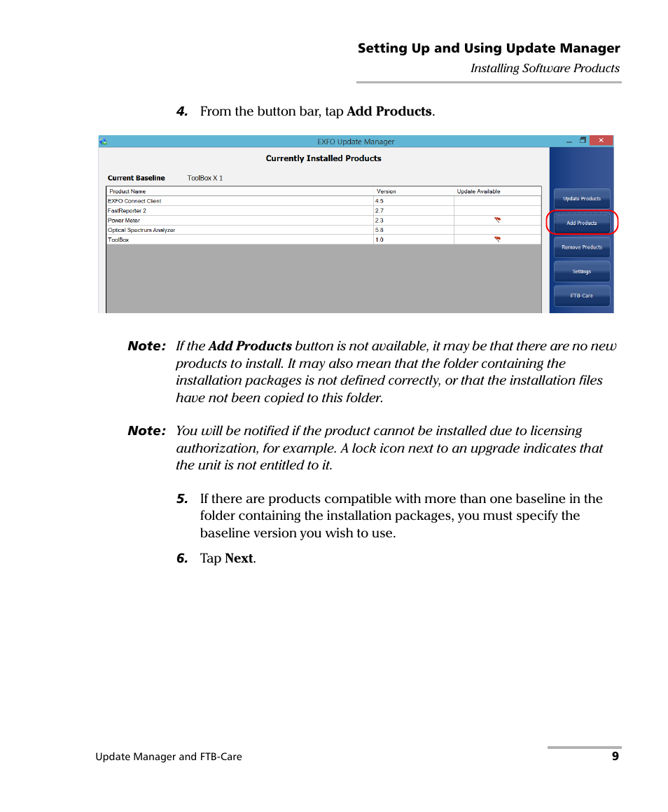 EXFO Update Manager User Manual | Page 13 / 45