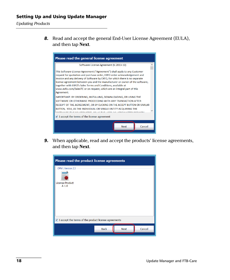 EXFO Update Manager User Manual | Page 22 / 45