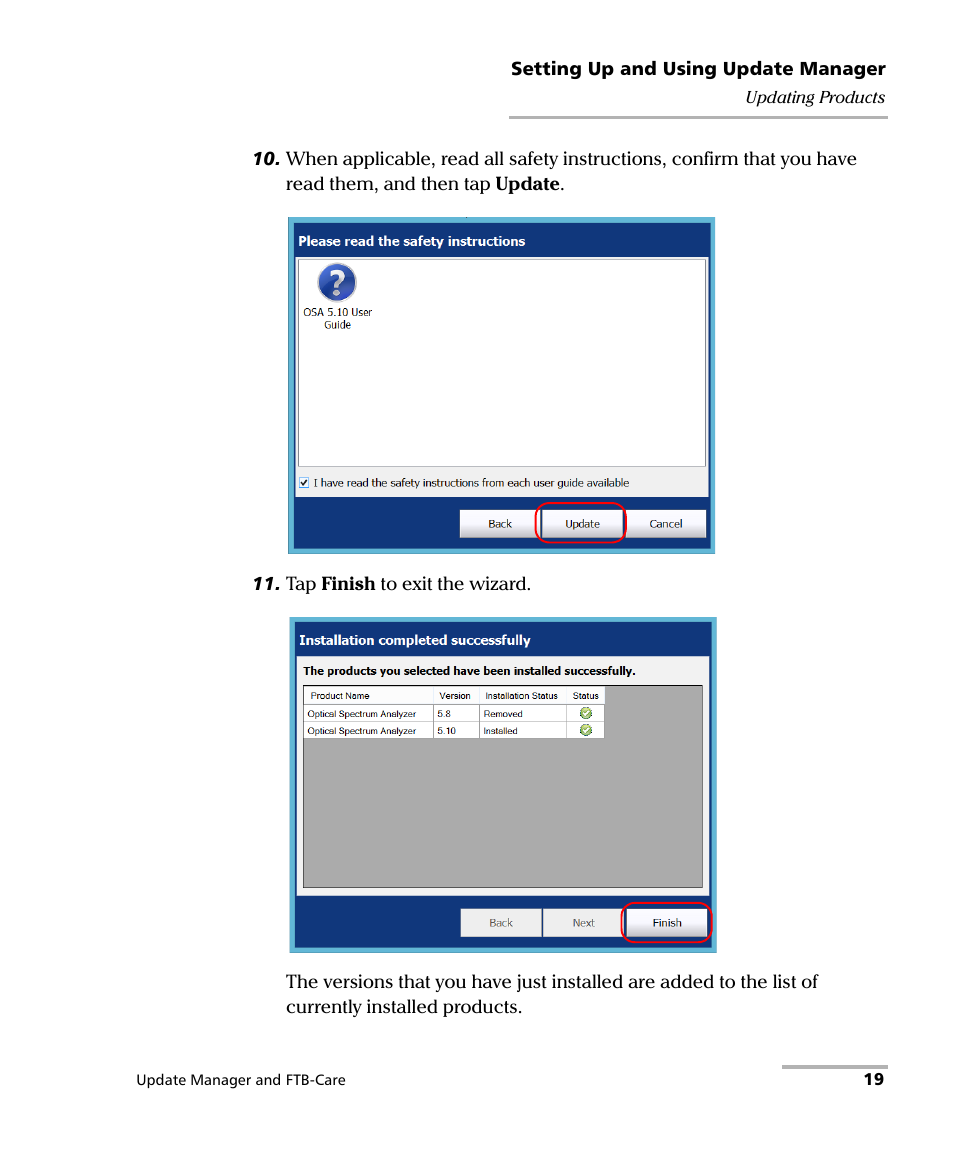 EXFO Update Manager User Manual | Page 23 / 45