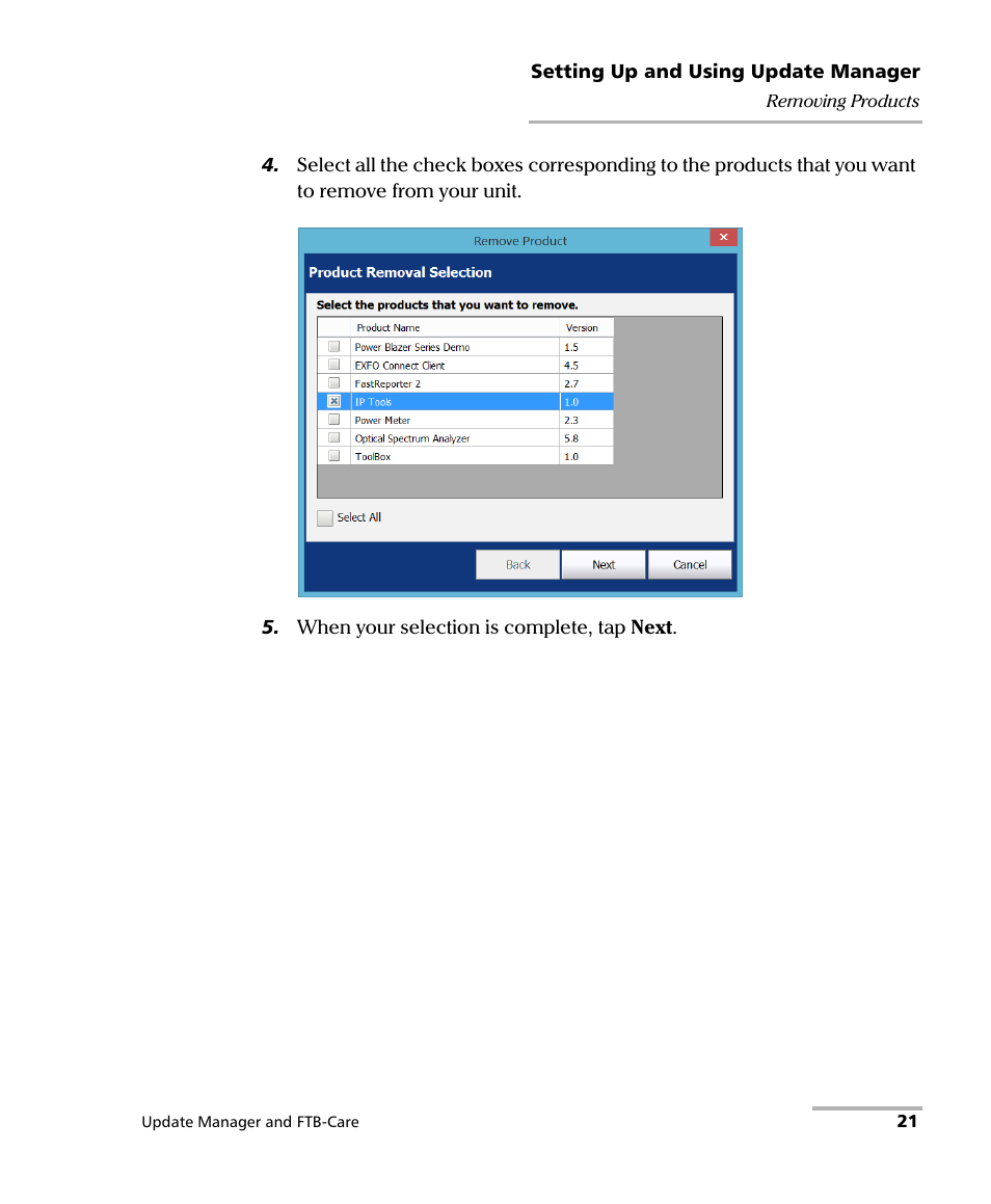 EXFO Update Manager User Manual | Page 25 / 45