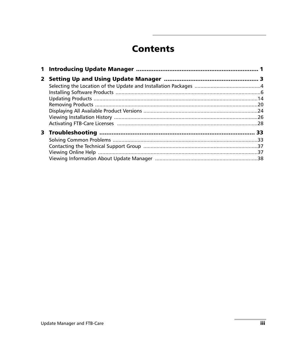 EXFO Update Manager User Manual | Page 3 / 45