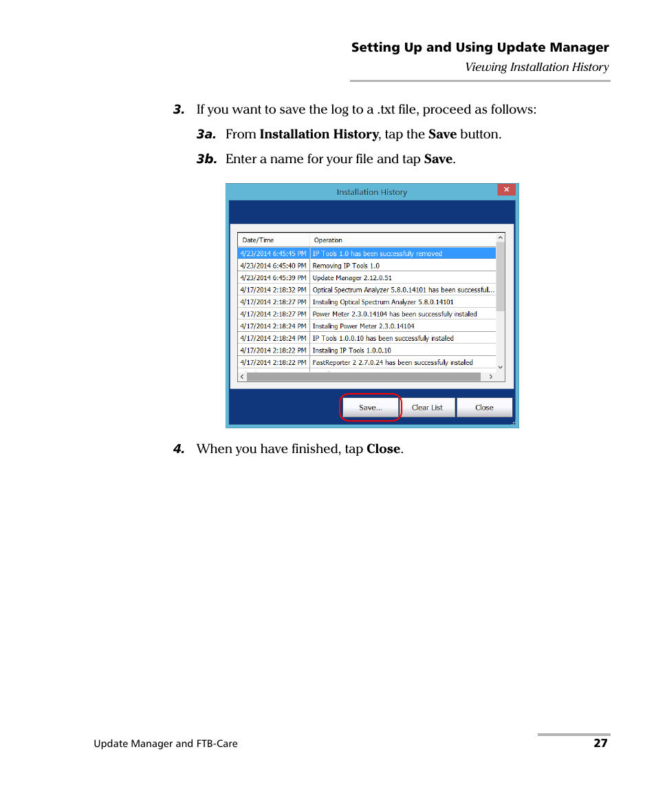 EXFO Update Manager User Manual | Page 31 / 45