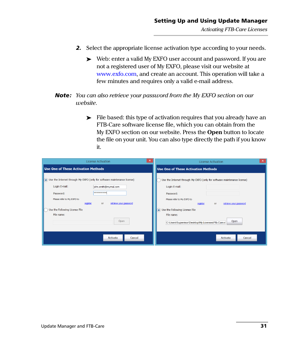 EXFO Update Manager User Manual | Page 35 / 45