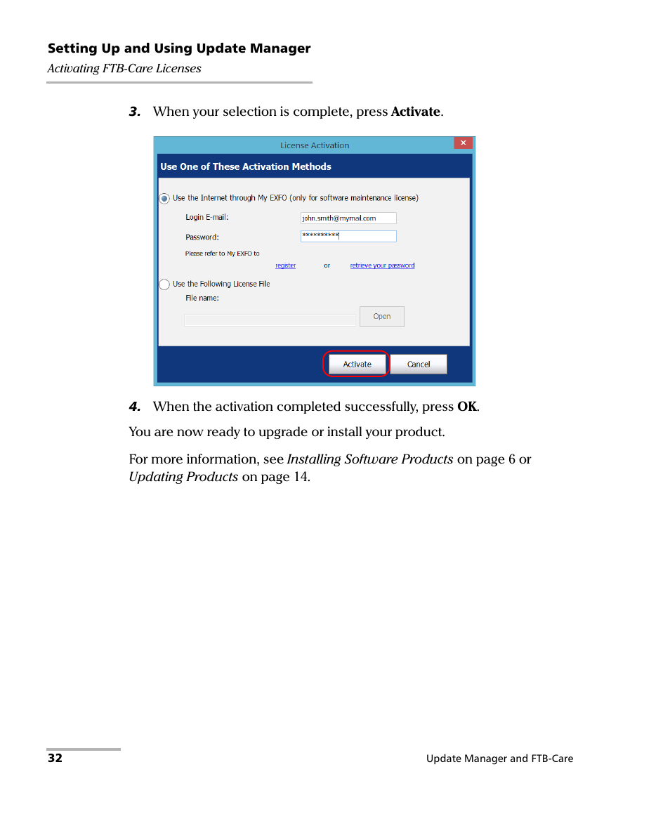 EXFO Update Manager User Manual | Page 36 / 45
