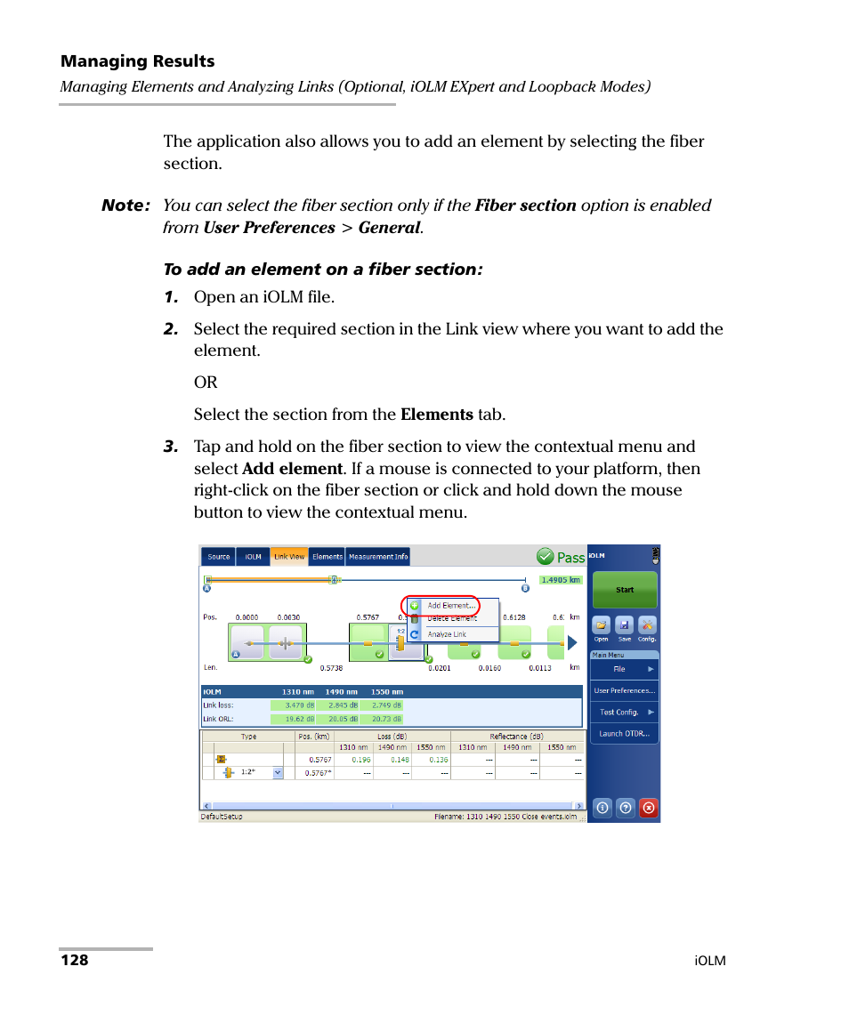 EXFO iOLM User Manual | Page 134 / 186