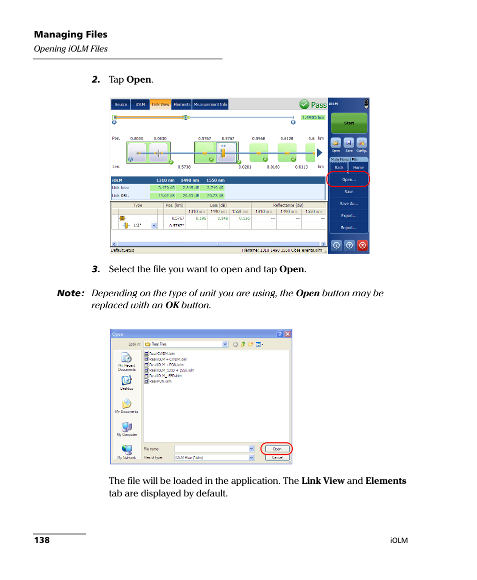 EXFO iOLM User Manual | Page 144 / 186