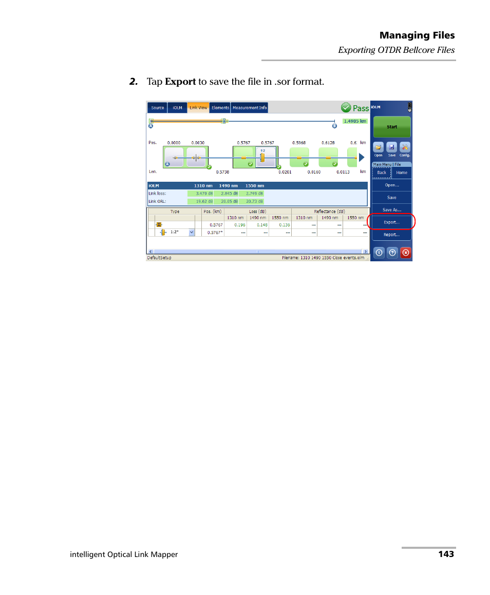 EXFO iOLM User Manual | Page 149 / 186