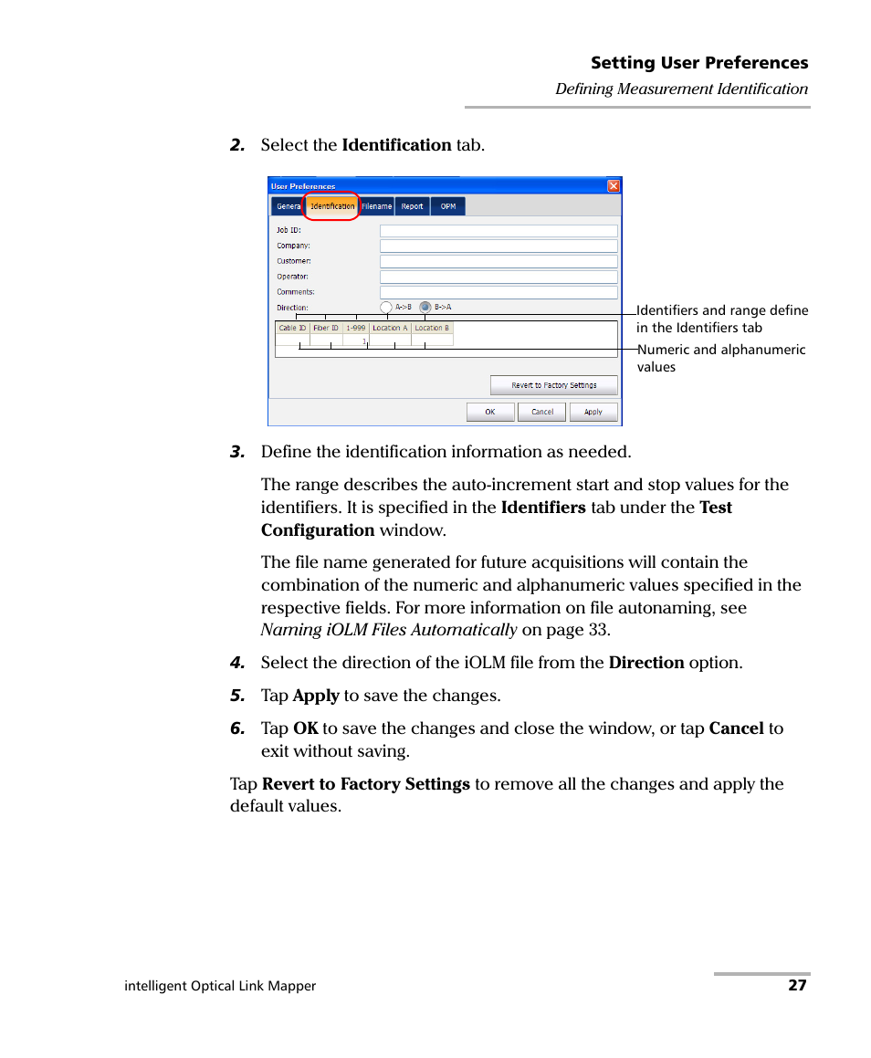 EXFO iOLM User Manual | Page 33 / 186