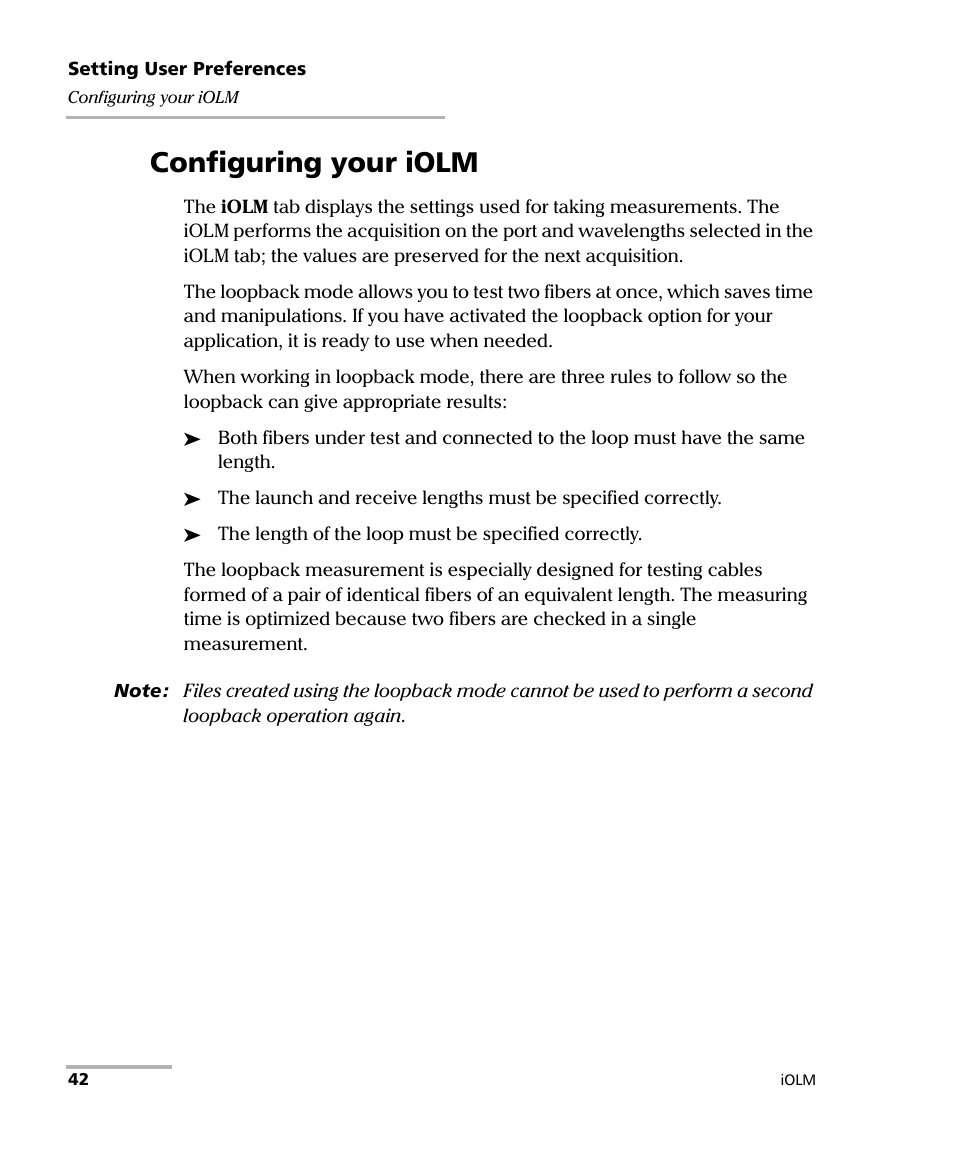 Configuring your iolm | EXFO iOLM User Manual | Page 48 / 186