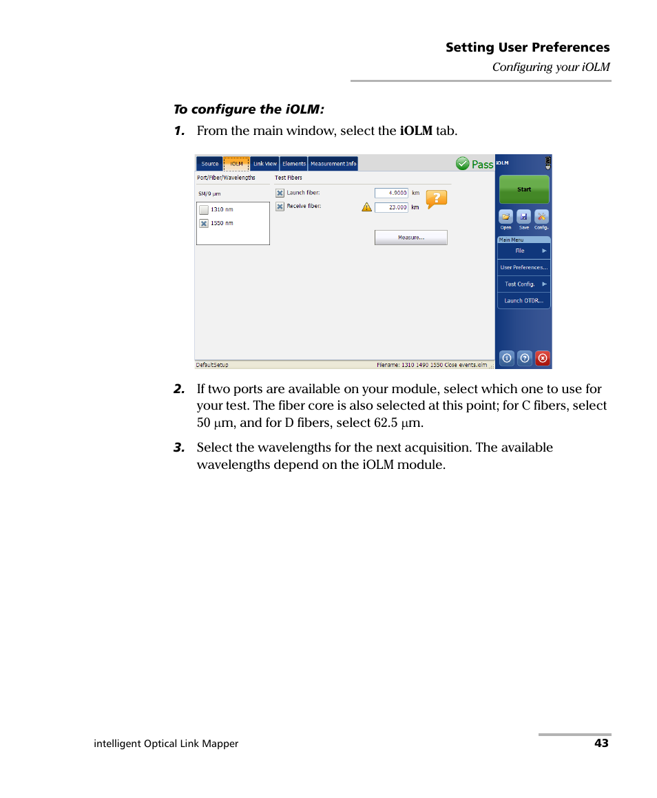 EXFO iOLM User Manual | Page 49 / 186