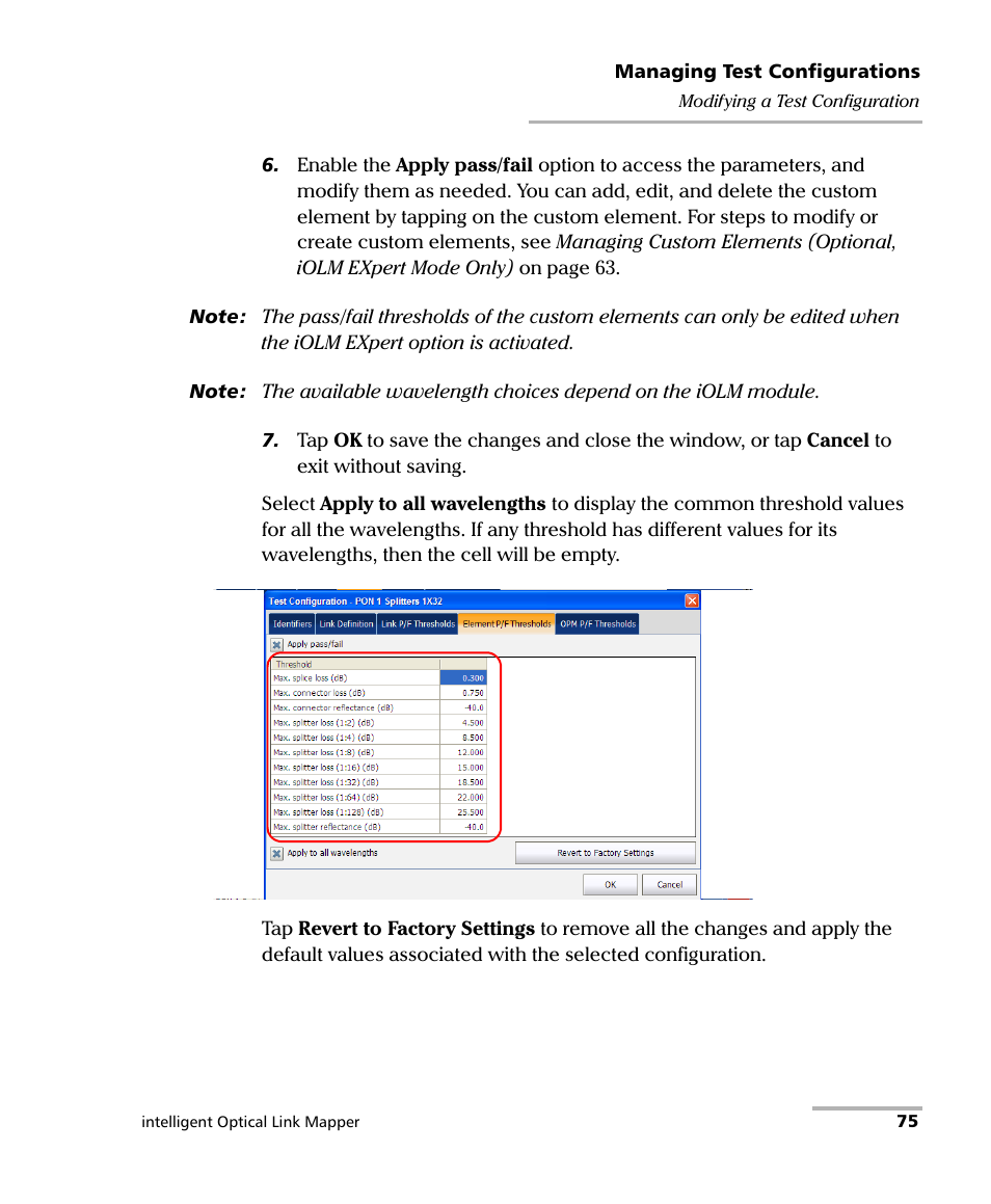 EXFO iOLM User Manual | Page 81 / 186