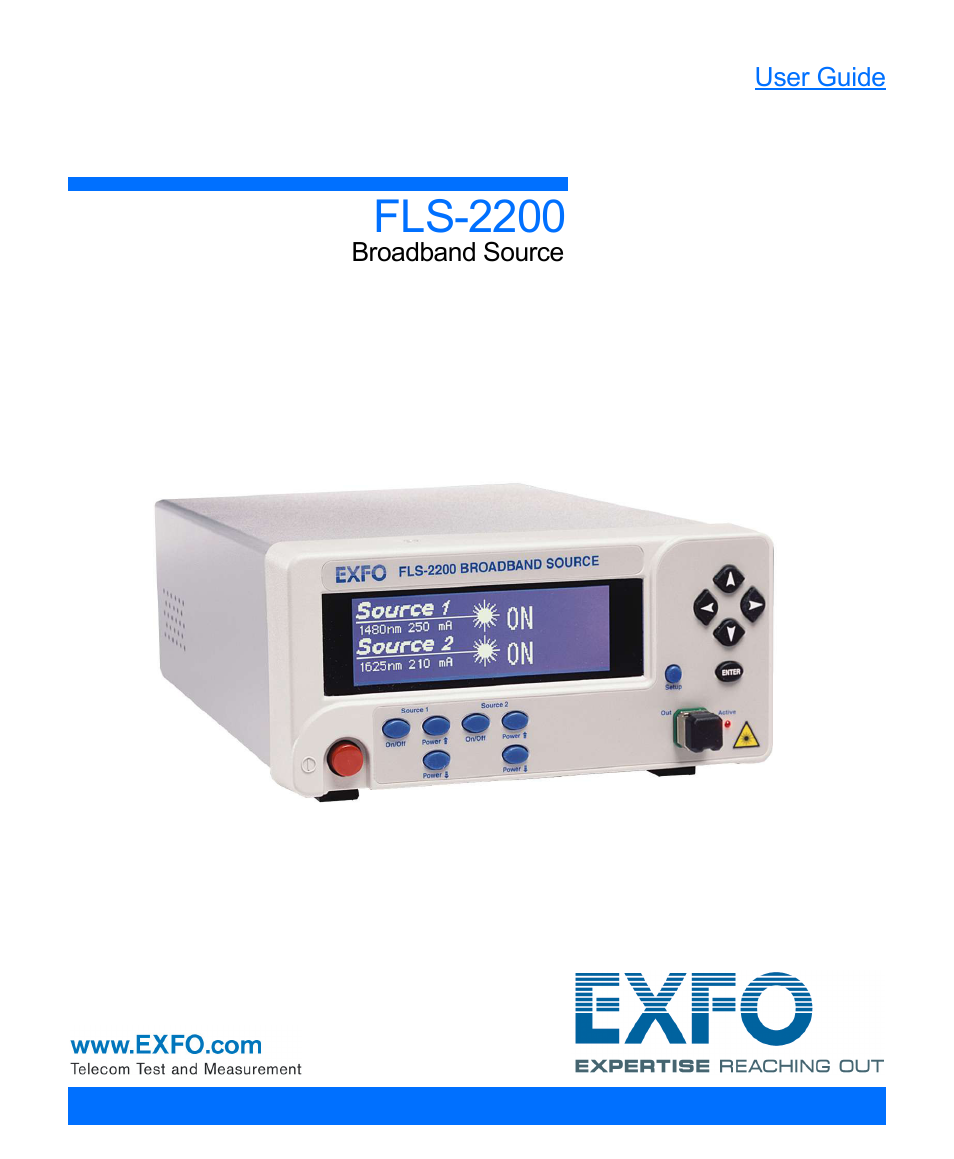 EXFO FLS-2200 Broadband Source User Manual | 183 pages